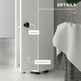 thumbnail image 5 of Kleankin Open Shelves Bathroom Storage Cabinet, Door Cabinets, Toilet Paper Cabinet, White, 5 of 8