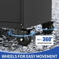 thumbnail image 6 of CQSXDA 34.3" Narrow Rolling Tool Cabinet in Black - Space-Saving Garage Storage Organizer with Lockable Door and 2 Drawers, 6 of 21