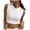 White, variant on Fashion Solid Sleeveless Women Round Neckline Undershirt Blouse Camisole Top, L, White