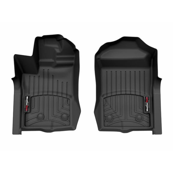 WeatherTech Custom Fit FloorLiners compatible with 2024-2026 Ford Ranger - 1st Row (Driver & Passenger), Black