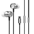thumbnail image 1 of USB Type-C In-Ear Wired Metal Earphone Headset USB-C Earphone Earbuds In-line Control w/ Mic for, 1 of 7