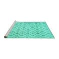 thumbnail image 2 of Ahgly Company Machine Washable Indoor Rectangle Persian Turquoise Blue Traditional Area Rugs, 2' x 4', 2 of 4