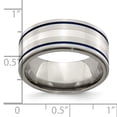 thumbnail image 6 of Edward Mirell Titanium w/Argentium Sterling Silver Anodized 10mm Band, 6 of 7