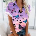 thumbnail image 2 of Blusa con estampado floral de manga corta con cuello en V para mujer OAVQHLG3B Store  lin121212, 2 of 4
