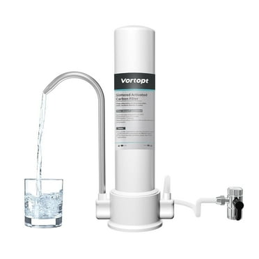 Vortopt F8 Faucet Countertop Water Filtration System - NSF Certified Water Filter for Sink