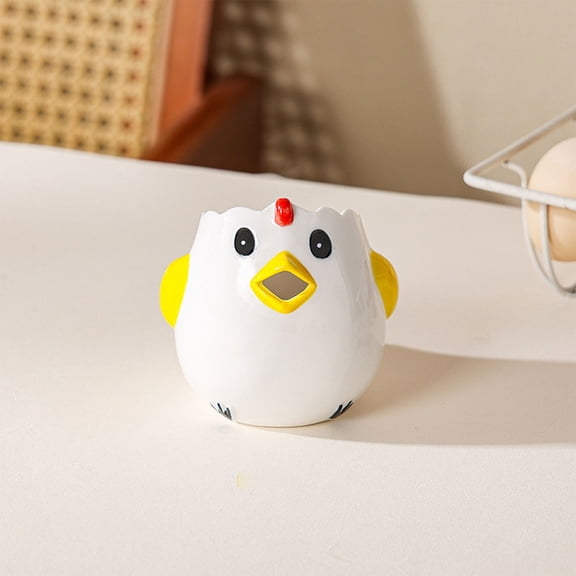 CMYYNNA Cute Egg Separator, Ceramics Vomiting Chicken Egg Yolk White Separator, Practical Household Small Egg Filter Splitter, Kitchen Gadget Baking Assistant Tool, Dishwasher Safe (Yellow)