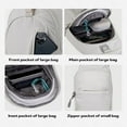 thumbnail image 5 of WATERFLY Unisex Lightweight Travel Hiking Nylon Cross-Body Shoulder Chest Bag,White, 5 of 7