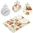 thumbnail image 4 of Capybara Animal and Plant Dish Drying Mat 16x18 Absorbent Microfiber Draining Rack Pad for Kitchen Counter Sink, 4 of 8