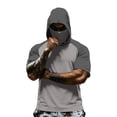 thumbnail image 2 of Garbnen Ice Silk Sun Hoodie Mens Raglan UPF 50+ Sun Protection Short Sleeve Rash Guard Mens with Face Mask Quick Dry Cooling Summer Workout Men's Fishing Shirt, 2 of 6