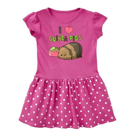

Inktastic I Love Guinea Pigs Gift Toddler Girl Dress