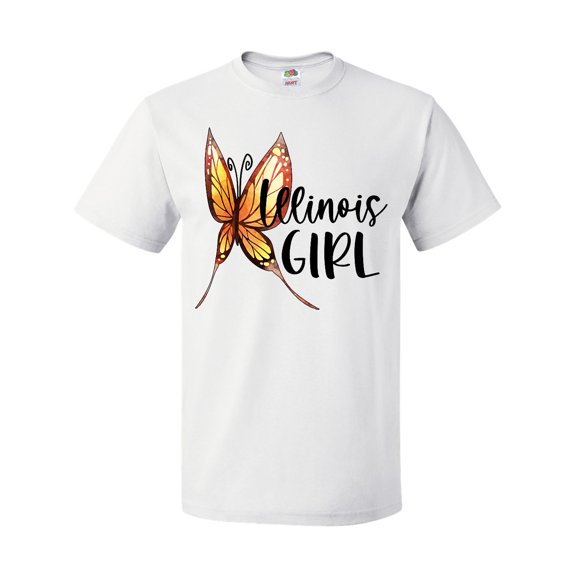 Inktastic Illinois Girl- Butterfly T-Shirt