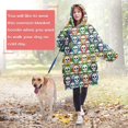 thumbnail image 4 of Wearable Oversized Blanket,Colorful Skull Pattern Wearable Blanket Hoodie for Adults,Cozy Hooded Blankets with Super Pockets,Super Warm Fuzzy Pullover for Women & Men, 4 of 6