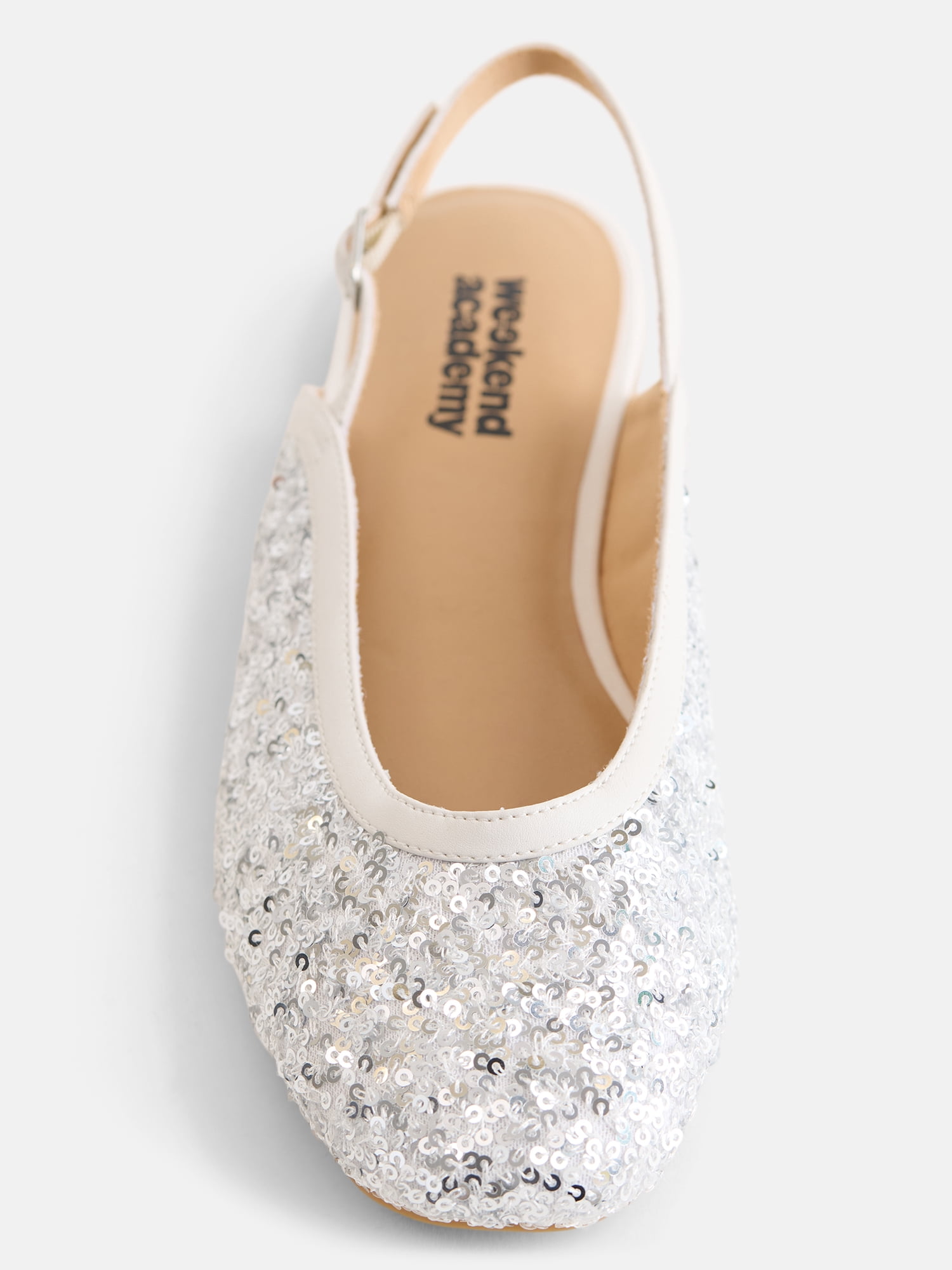 Weekend Academy Girls Sparkly Slingback Flats