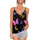 thumbnail image 3 of Gibobby Top informal de verano para mujer, camiseta con cuello en V, blusas elegantes con estampado Sexy, camisola con tirantes finos(Rosa,CH), 3 of 5