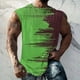 thumbnail image 2 of Hombres Moda Casual Impresión Suéter Cuello Redondo Deportes sin Mangas Tanque, 2 of 5