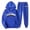 Blue, variant on Men's Tracksuits 2 Piece Set Casual Letter Print Relaxed Fit Hoodie Sweatshirt and Joggers Sweatpants Sets Pullover Suits Clothes Outfits Black L
