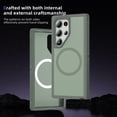 thumbnail image 2 of Phone case Compatible with Samsung Galaxy S22 Ultra Magnetic Case [Compatible with MagSafe] Tough Rugged Matte Slim Shockproof Anti-Fingerprint Anti-Scratch Protective Cover, Light Green, 2 of 8