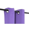 thumbnail image 1 of (K54) Lilac 1 Panel Silver Grommets Kitchen Tier Window Curtain 3 Layered Thermal Heavy Thick Insulated Blackout Drape Treatment Size 30" Wide X 54" Length, 1 of 2