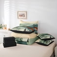 thumbnail image 6 of jejeloiu Tropical Botanical Pine 7pcs Bedding Comforter Set,Natural Mountain Tree Queen Bedding Sets,Beige Teal Green Queen Sheet Sets For Men Women,Microfiber Bedroom Decor Reversible, 6 of 8