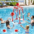 thumbnail image 5 of Pool Basketball Hoop Toys for Kids Ages 4-8 8-12 & Adult, Summer Outdoor Swimming Pool Games Water Play Toys Family Party for Kids, 2 in 1 Pool Basketball Hoop & Ring Game with 4 Balls 12 Rings & Pum, 5 of 8