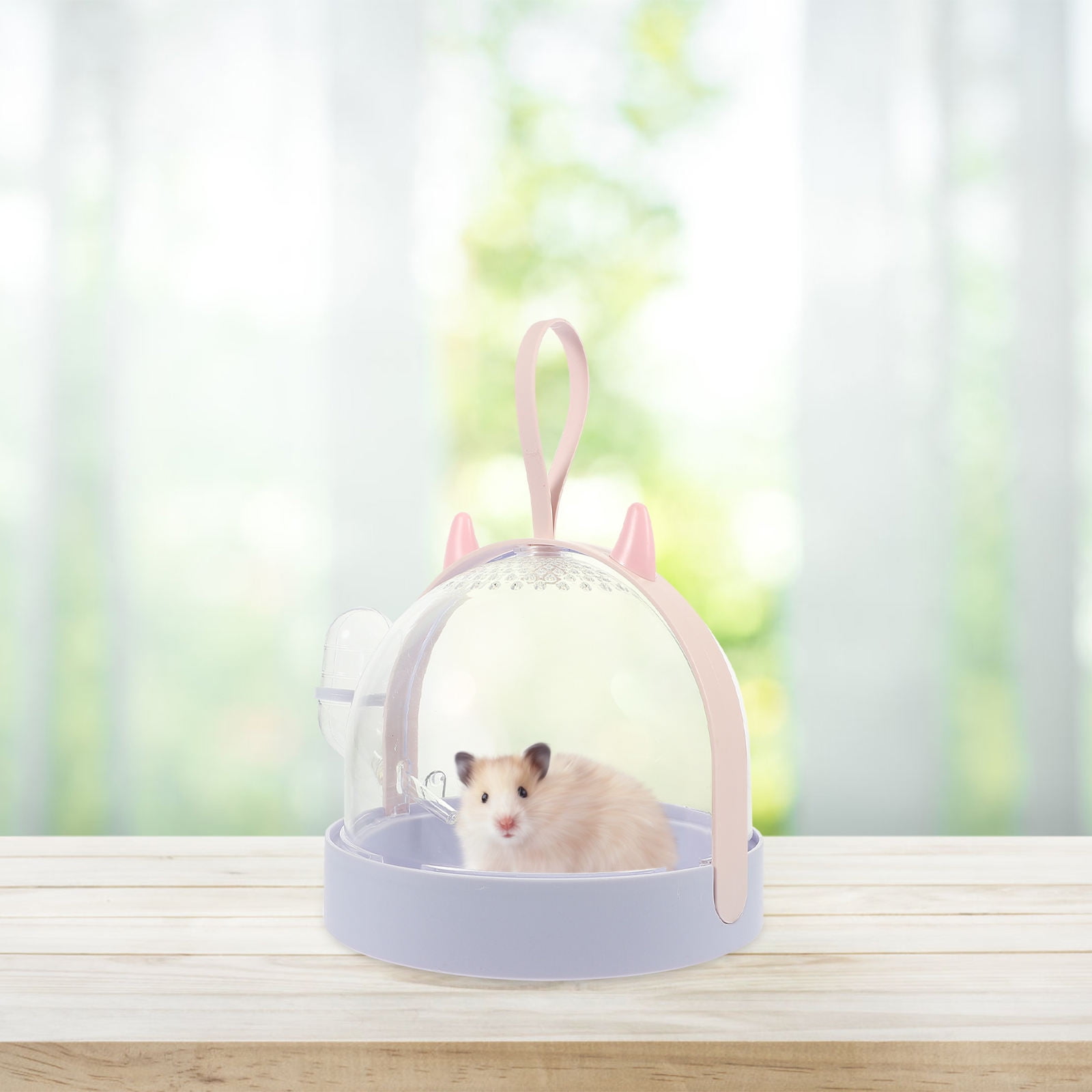 USHOBE Hamster Travel Carrier Purple PS Cage for Gerbil Guinea Pig 1Pcs
