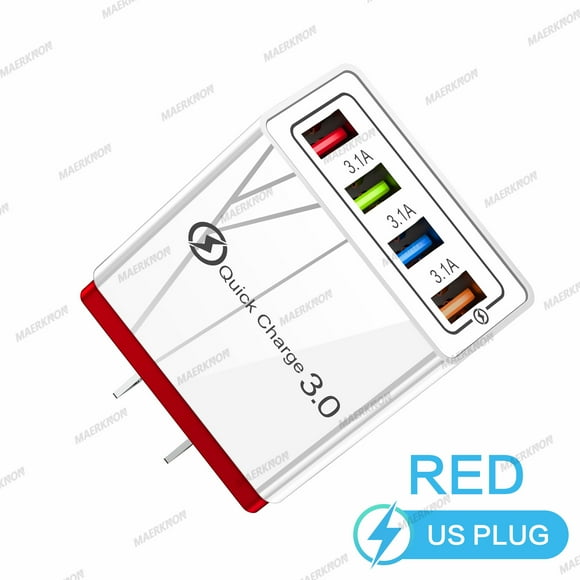 Quick Charge 3.0 USB Charger Wall Fast Charging For iPhone Samsung Xiaomi Huawei OPPO EU/US Mobile Phone Plug Chargers adapter Red US