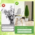 thumbnail image 5 of Auranook 2 Pack Artificial Cedar Plant, 3 FT Potted Teardrop Shaped Bush w/Premium PE Leaves, Metal Trunk, Indoor & Outdoor Faux Topiary Plant for Home, Office, Doorway, 5 of 8