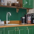 thumbnail image 6 of Select 5 Pack Peel and Stick Backsplash Tiles, Vinyl Self Adhesive Back Splash Stick OnTiles for Kitchen & Bathroom, Linear Design 12” x 12” Wall Tiles, Black, 6 of 7