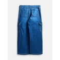 thumbnail image 2 of Wonder Nation Girls Wide Leg Cargo Jeans, Sizes 4-18 & Plus, 2 of 3