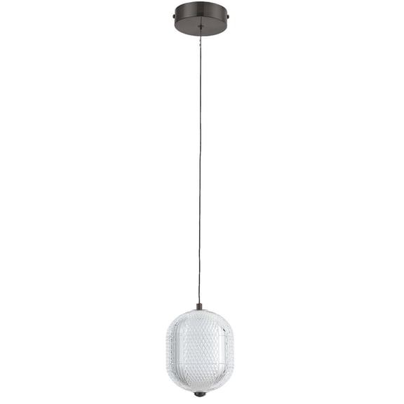 Dainolite 8.5W Pendant Matte Black with Clear Acrylic Diffuser