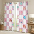 thumbnail image 2 of Castle Fairy Children Kawaii Rainbow Blackout Curtains Set of 2 (52x84 Each),Geometric Plaid Window Curtains,Stars Flowers Curtains and Drapes,Luxury Bedroom Decor, 2 of 6