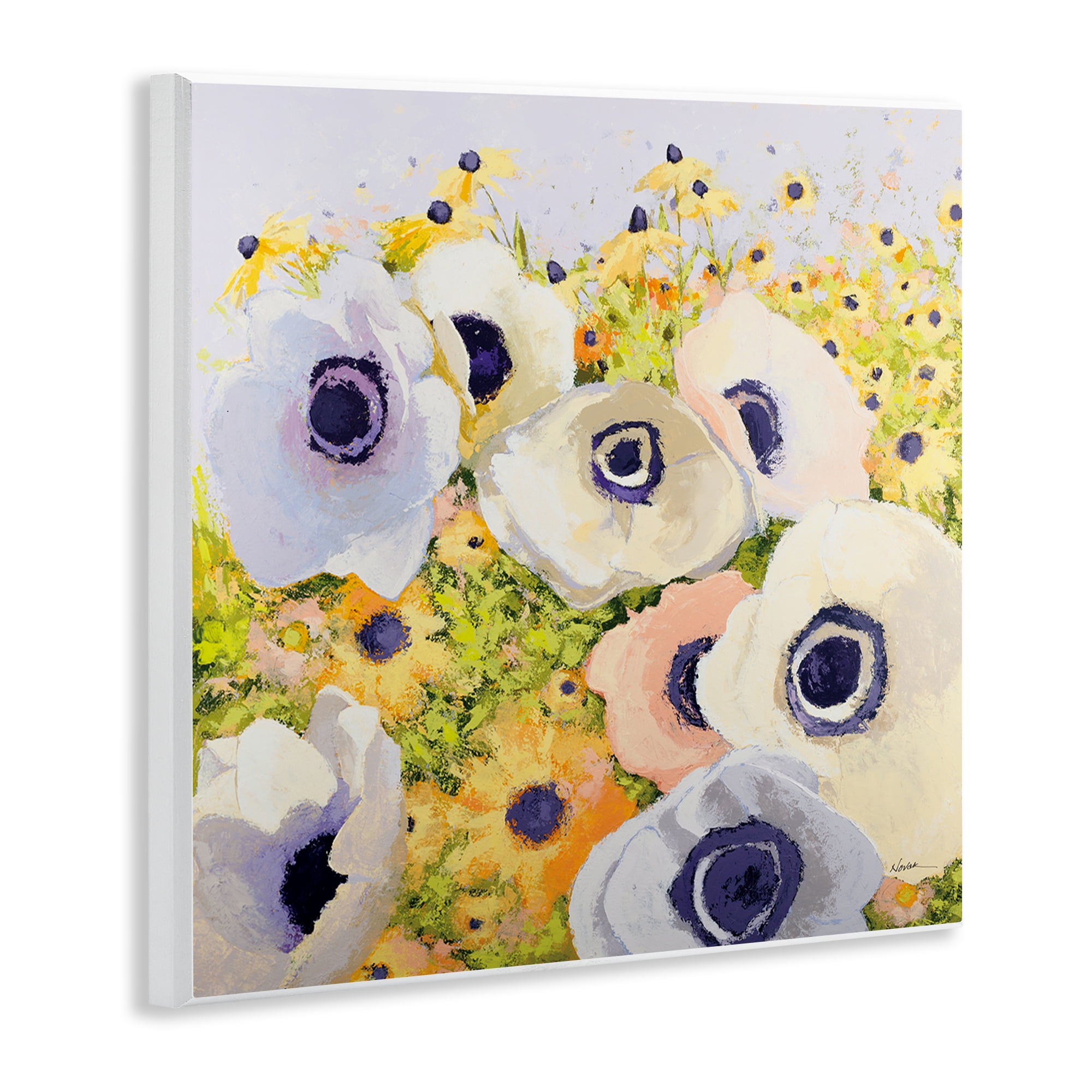 Stupell Industries Pastel Poppy Field Plants & Flowers Painting Unframed Art Print Wall Art, 12 x 12