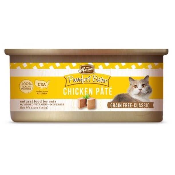 Merrick Purrfect Bistro Chicken Pate All Life Stages Wet Cat Food, 5.5