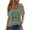 Army Green#01, variant on 2025 Summer Shirts for Women 3/4 Length Sleeve Crewneck Tops Casual Loose Fit Shirt Floral Printed Cute Blouse, 2026 New Limit time off