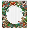 thumbnail image 3 of Ambesonne Christmas Shower Curtain, Holiday, 69"Wx70"L, Multicolor, 3 of 3
