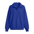 thumbnail image 6 of Mifsaly Girls Quarter Zip Pullover Sweatshirt Kids Back to School Sweatshirts Stand Collar Long Sleeve Fall Winter Casual Everyday Clothing, 6 of 6