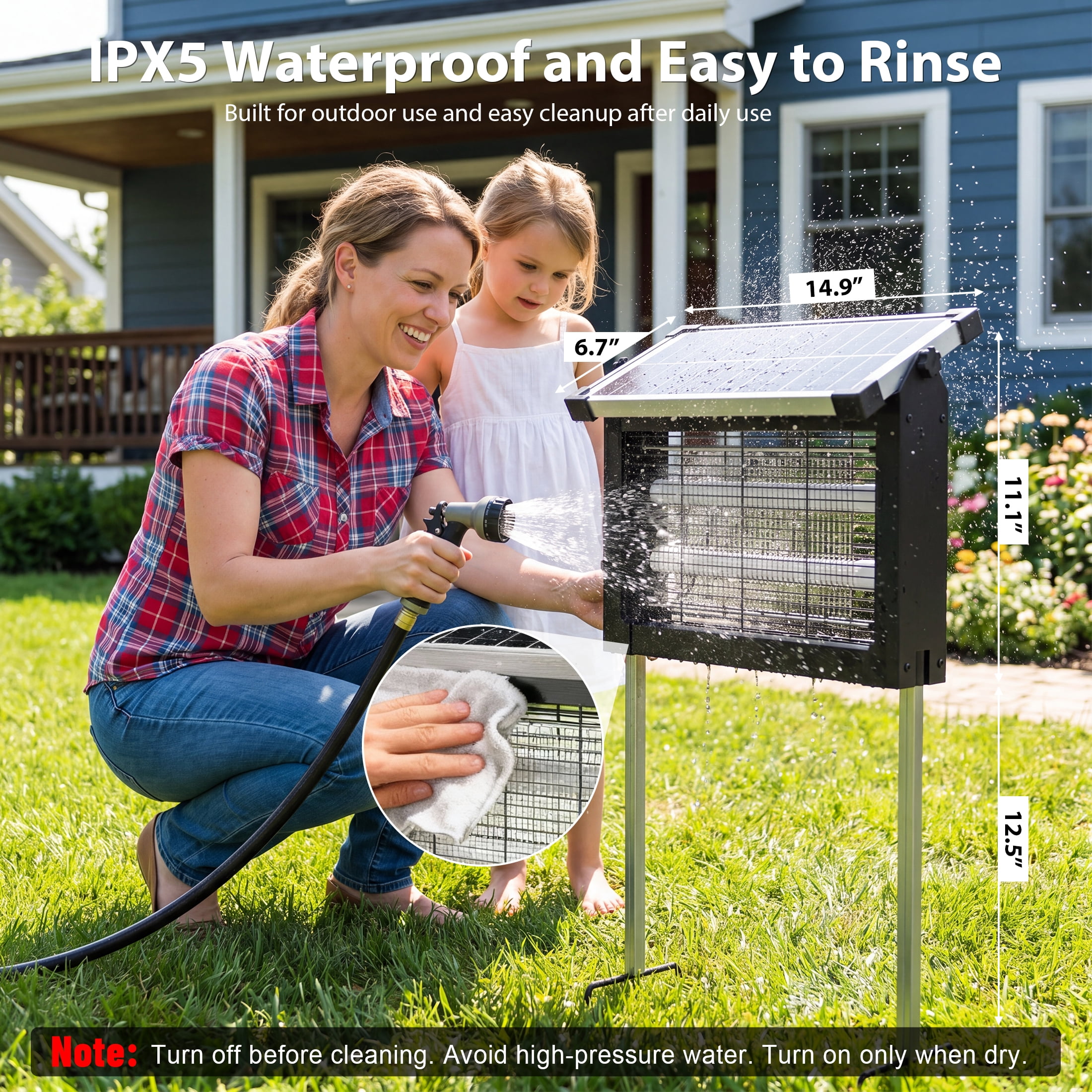 Aukfa Bug Zapper Outdoor, 1 Acre Rechargeable Mosquito & Fly Zapper, IPX8