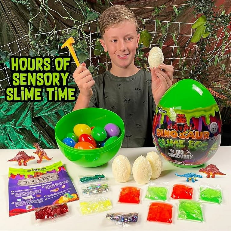 ディム　クリスタルボールとeggのセット Original Stationery Dinosaur Slime Egg Dig Kit with 6 Premade Dino