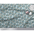 thumbnail image 2 of Soimoi Rayon Fabric Leaves & Floral Block Print Fabric by The Yard 56 Inch Wide, 2 of 3