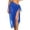 Blue, variant on Women Sarong Swimsuit Coverups Long Bikini Wraps Sheer Beach Bathing Suit Cover Up Fashion Clothing