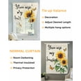 thumbnail image 3 of Yellow Sunflower Tie Up Curtains for Window, Thermal Insulated Balloon Shade Adjustable Rod Pocket Curtains Valance Panels for Kitchen Bathroom Cafe 52 x 63 Vintage Butterfly Sunshine Farmhouse, 3 of 6