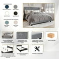 thumbnail image 6 of Castle Place Chic Corduroy Velvet Upholstered Queen Bed, Grey, 6 of 6