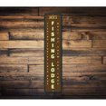 thumbnail image 2 of Fishing Lodge Sign, Vertical Fisherman Name Sign, Custom Fishing Stories Sign, Lake House Aluminum Decor - 4x18 inches, 2 of 4