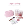 thumbnail image 3 of Bolsa de maquillaje Narwey Puffy acolchada para mujer de viaje, color rosa, 3 of 6