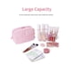 thumbnail image 3 of Bolsa de maquillaje Narwey Puffy acolchada para mujer de viaje, color rosa, 3 of 6