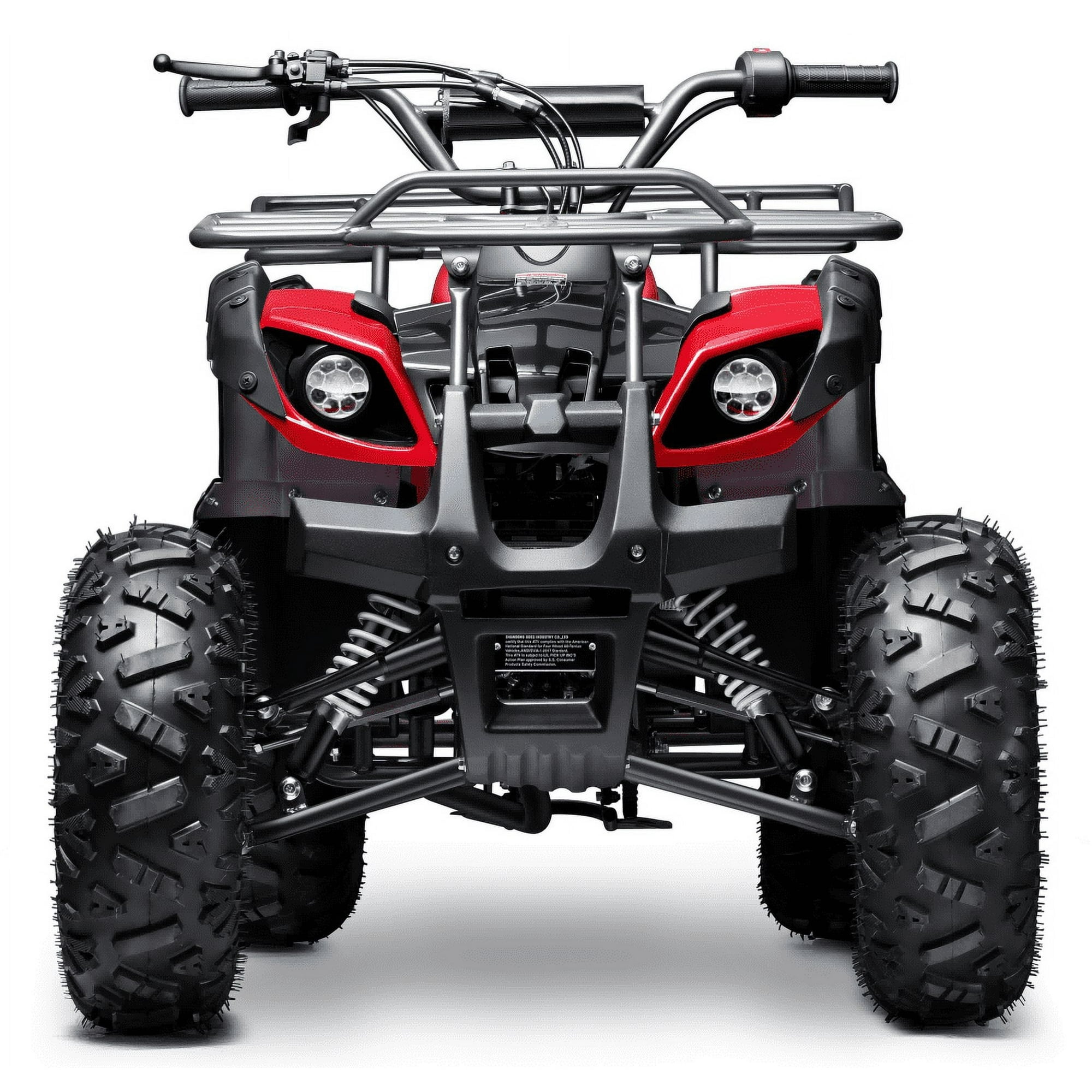 Seangles, 125cc ATV Four Wheeler Gas Powered 4 Wheeler Quad - Tested and Fully Assembled (Red)