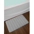 thumbnail image 2 of Ethnic Bath Mat, Vintage Arabian Style Boho Culture Pattern with Curves Lace Effects Ornamental, Non-Slip Plush Mat Bathroom Kitchen Laundry Room Decor, 29.5 X 17.5 Inches, Black White, Ambesonne, 2 of 2