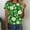 25-Multicolor, variant on TrendVibe365 St Patricks Day Women's Short Sleeve Tops and Blouses Green Plus Size Round Neck Polyester Casual St. Patricks Day Blouse Tops for Irish Themed Gifts L