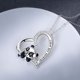 thumbnail image 3 of EeaseMX 1 collar con colgante en forma de corazón para mujer, de aleación, con cadena para clavícula., 3 of 7