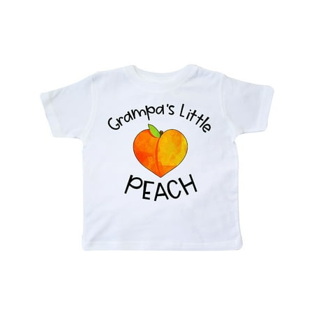 

Inktastic Grampa s Little Peach Cute Peach Heart Gift Toddler Boy or Toddler Girl T-Shirt